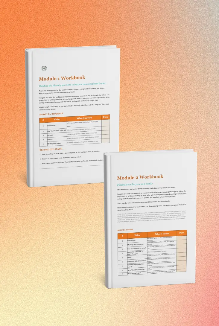 Workbook and frameworks